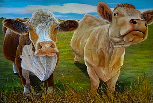 outdoor art - Cows