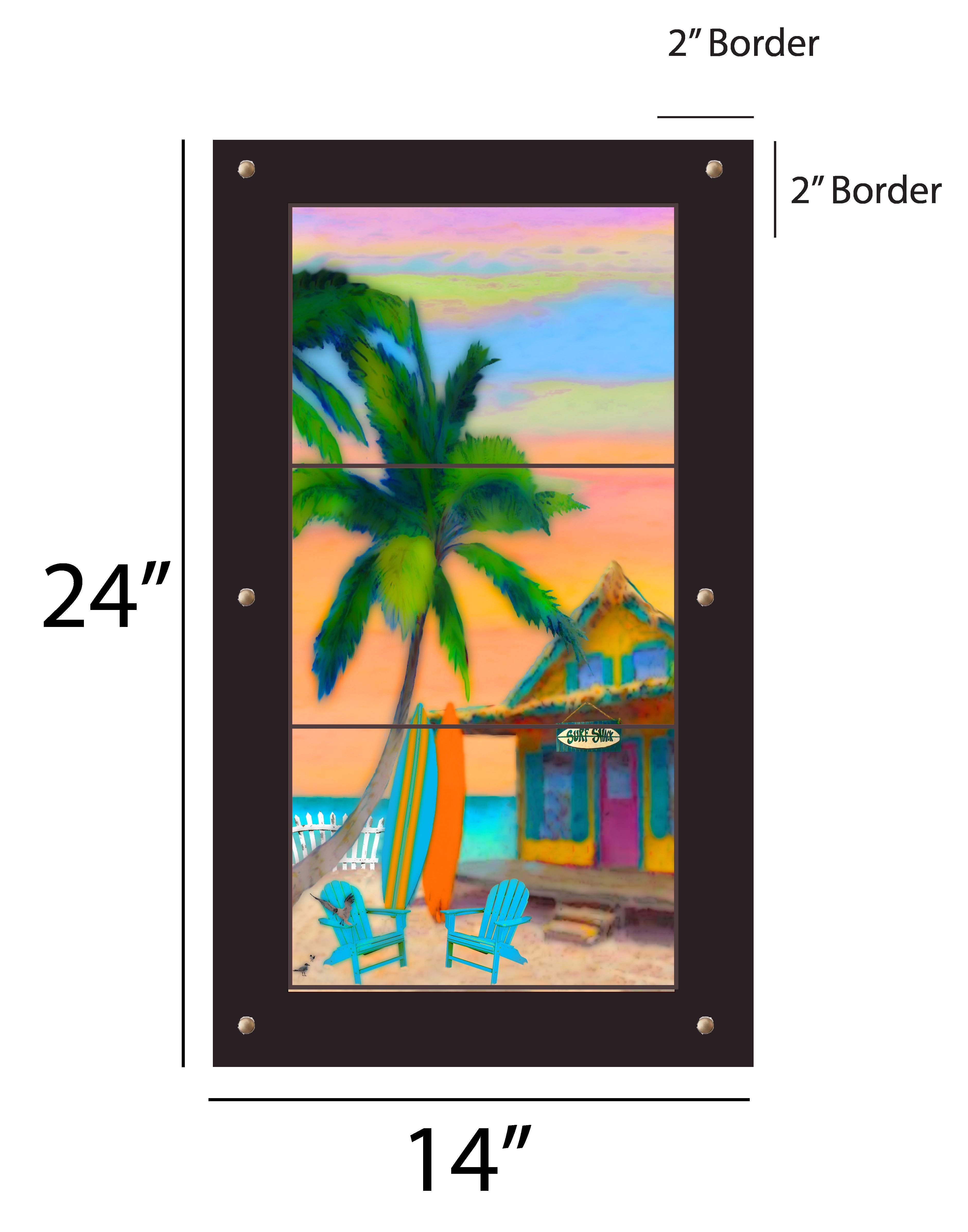 Hang Ten Outdoor Art - 14x24 inch