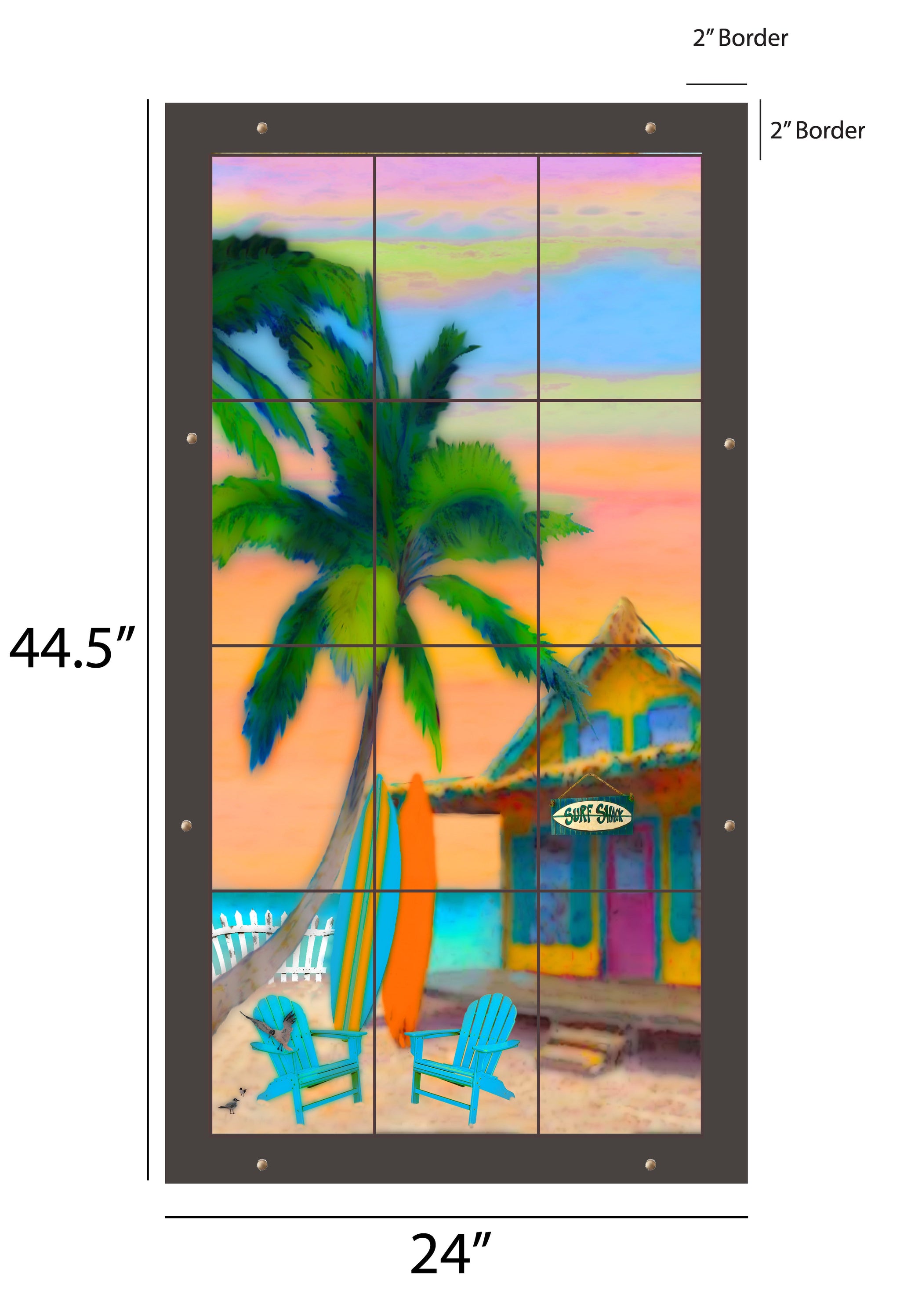 Hang Ten Outdoor Art - 24x44.5 inch