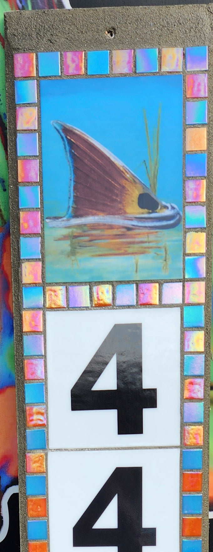 Redfish Jewel with Bel Air Blue & Opening Night Orange Border Colors