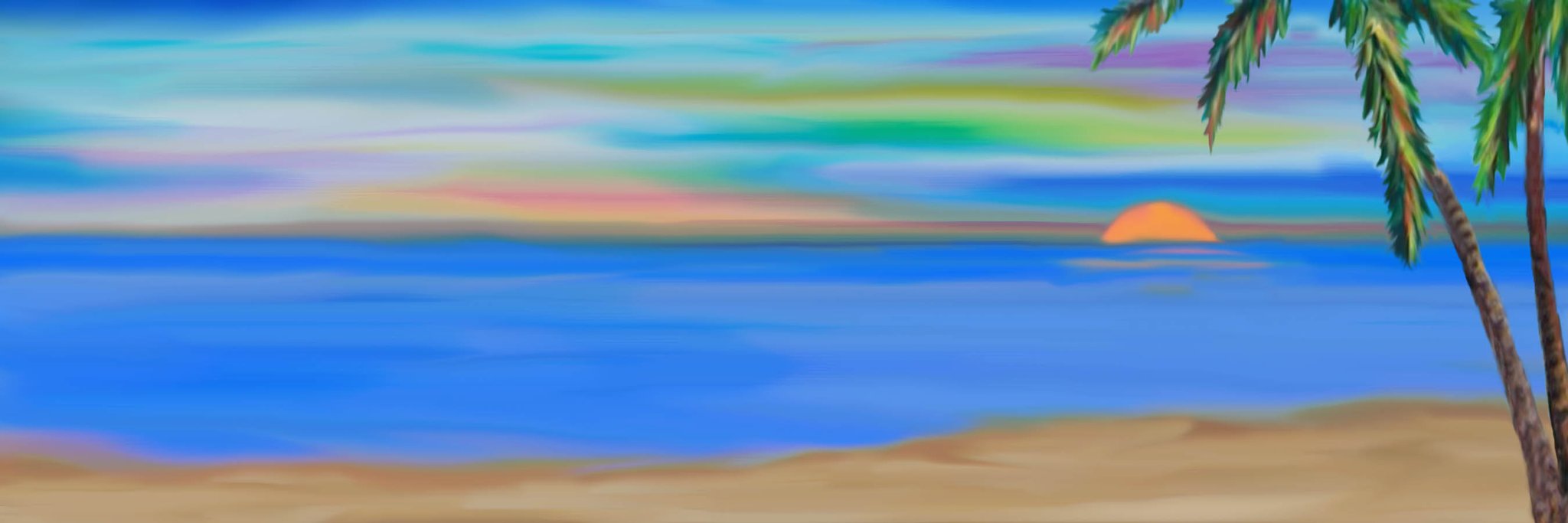 Calm Water With Palm