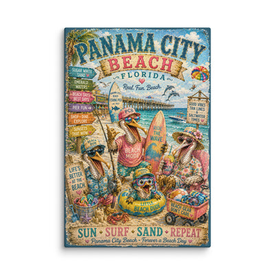Panama City Beach Florida canvas print – original artwork by The Glass Tattoo Company