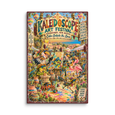 Kaleidoscope Art Festival canvas print – original artwork by The Glass Tattoo Company