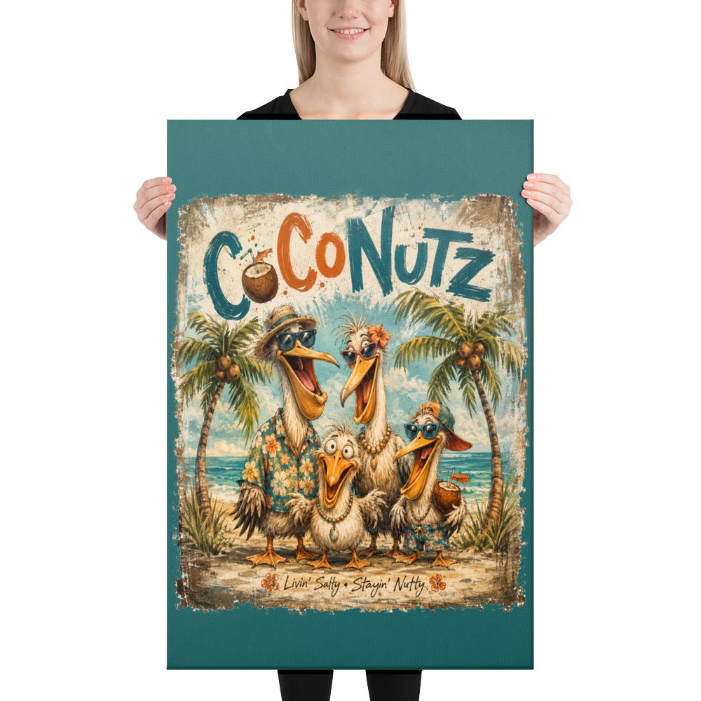CoCoNutz Livin' Salty Stayin' Nutty Canvas, 24x36