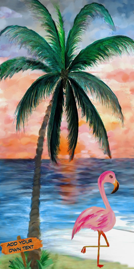Flamingo Stroll - 10" Top - The Glass Tattoo Sign Company