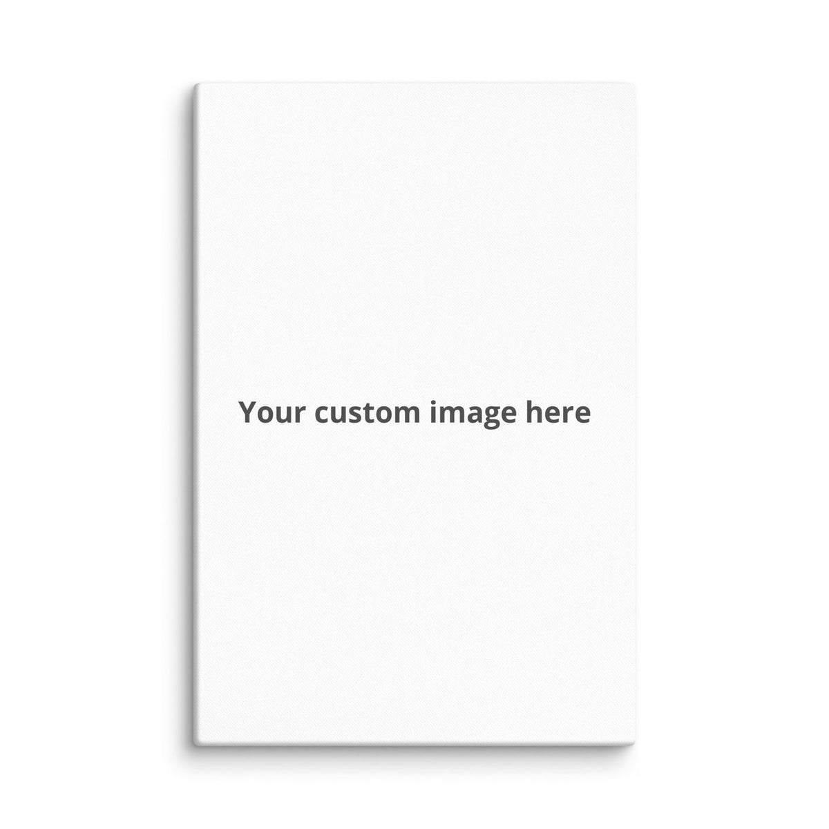 Blank gallery-wrapped canvas on a wall, ready for your sign's artwork