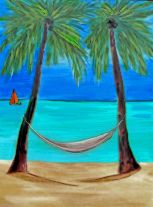 Hammock Dreams - 6.75 Top - The Glass Tattoo Sign Company