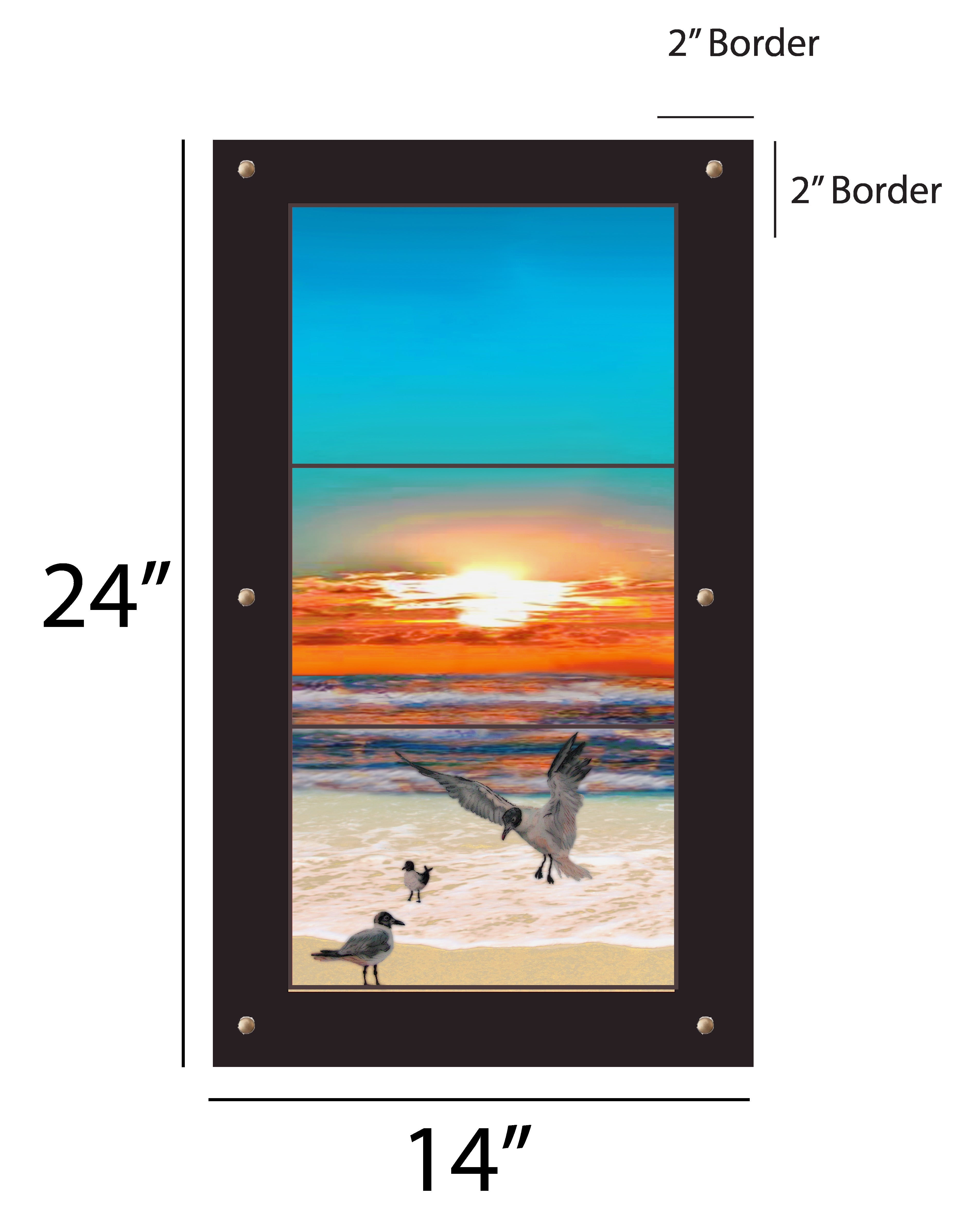 House of Views Outdoor Art - 14x24 inch 1x3 panel