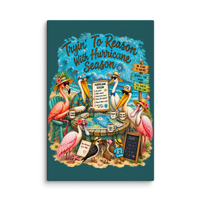 Tryin' to Reason with Hurricane Season canvas print – original artwork by The Glass Tattoo Company