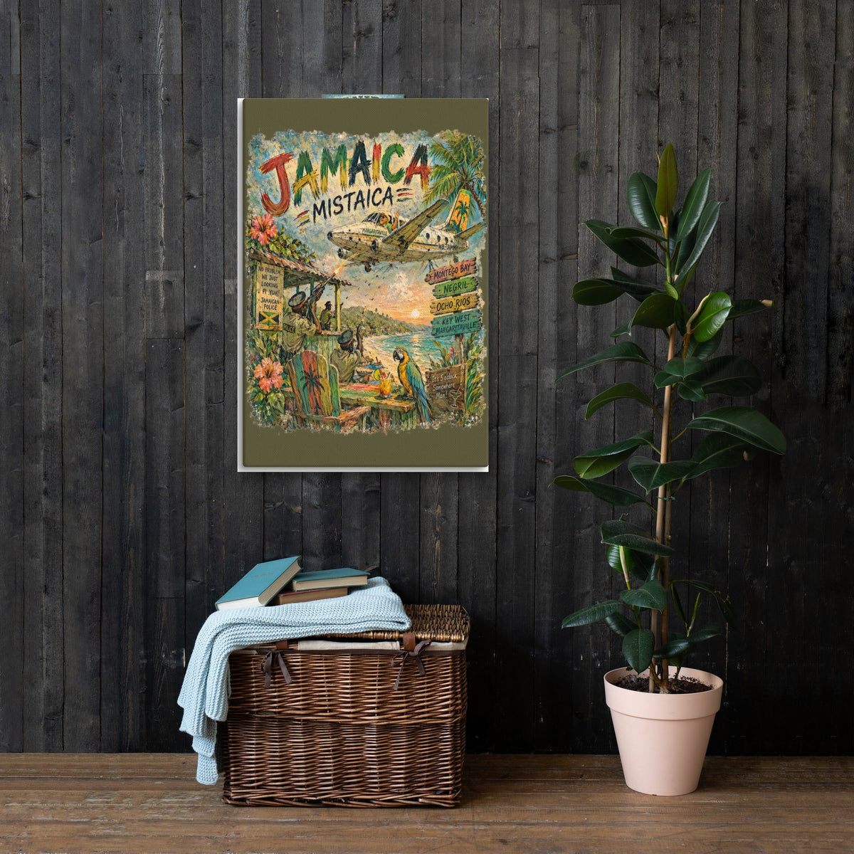 Jamaica Mistaica canvas, 24x36 in a living room