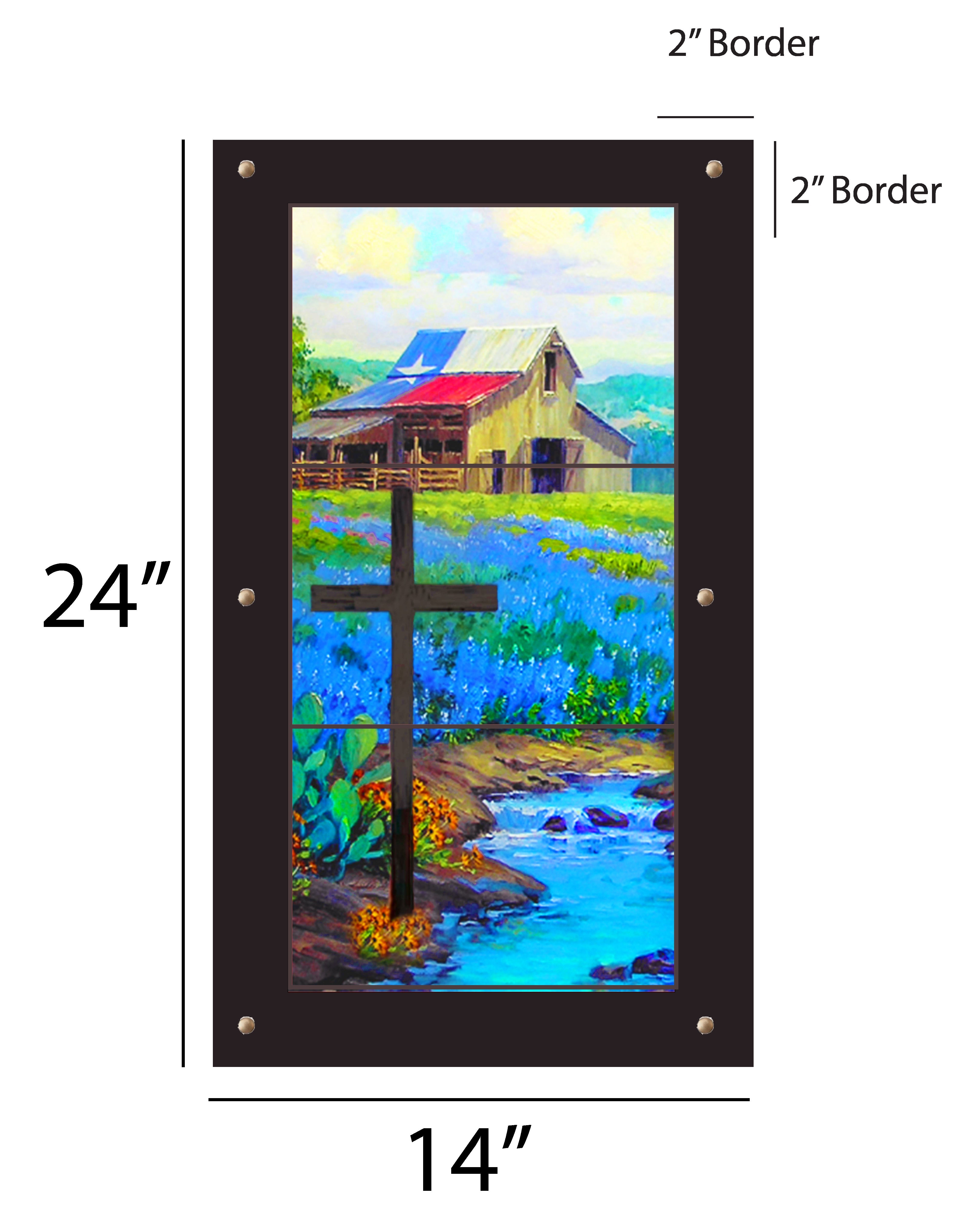 Kerrville Glory - 1x3 multi-panel outdoor art - mermaid coastal scene