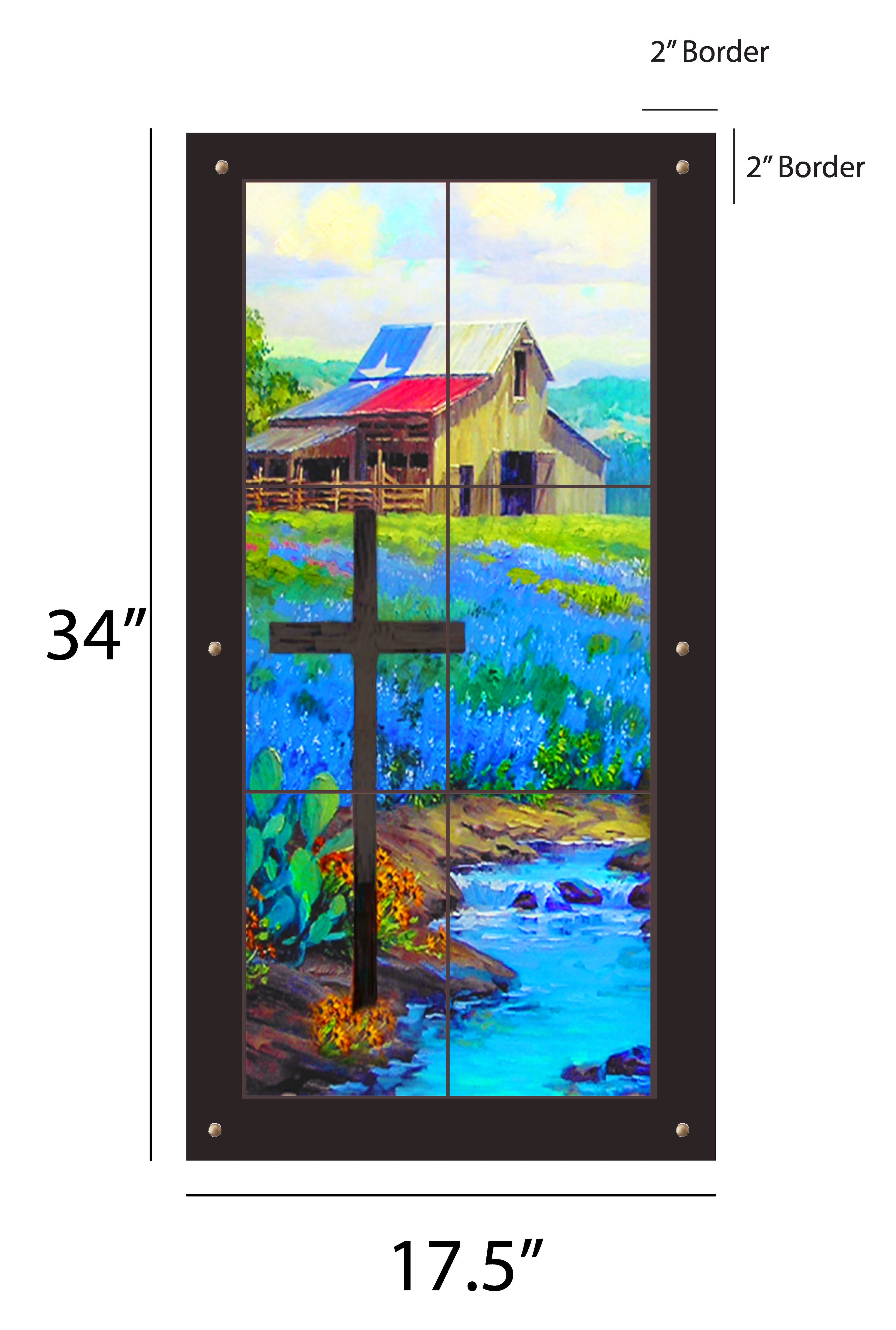 Kerrville Glory - 2x3 multi-panel outdoor art - mermaid coastal scene
