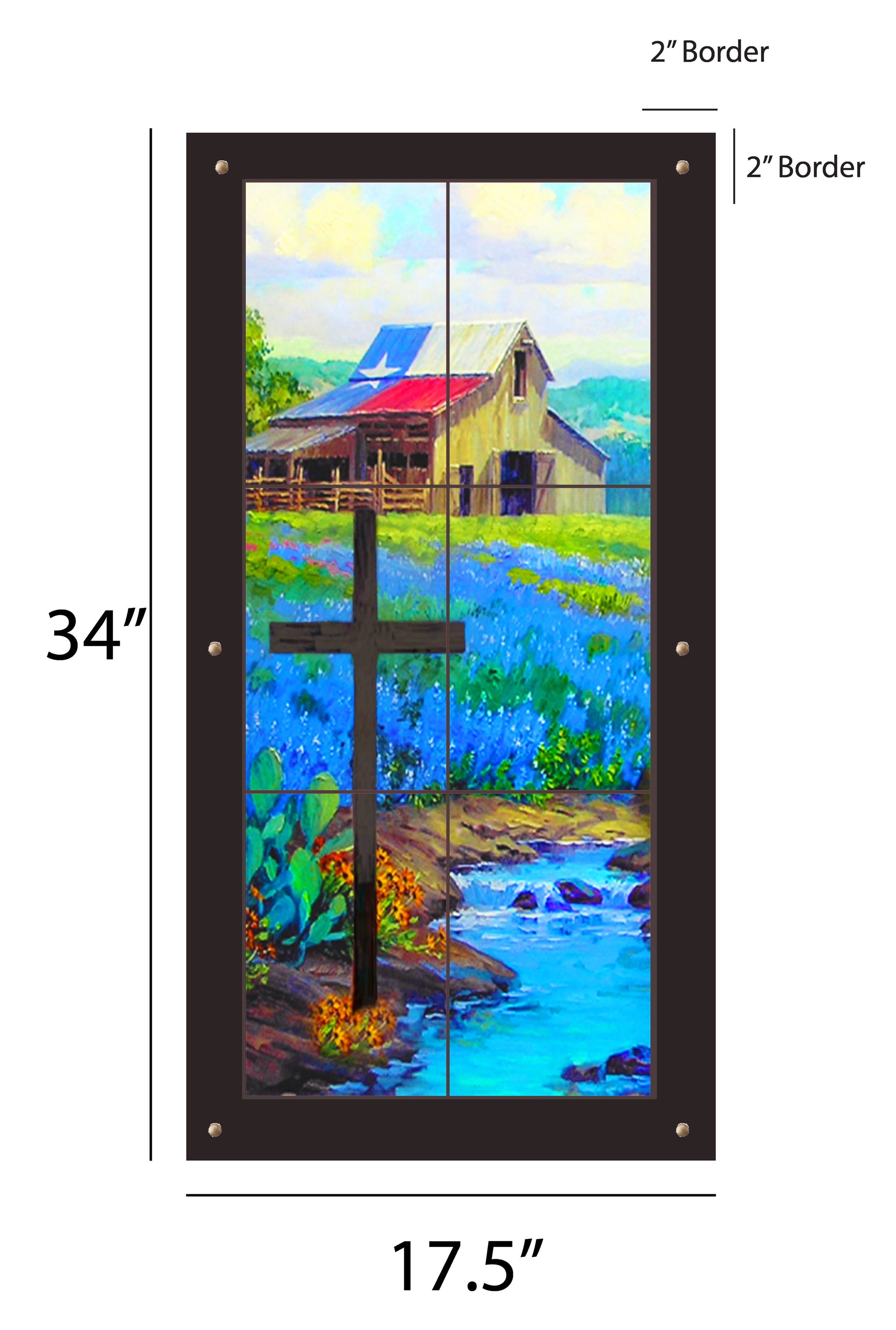 Kerrville Glory - 2x3 multi-panel outdoor art - mermaid coastal scene
