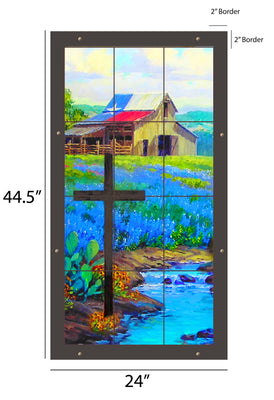Kerrville Glory - 3x4 multi-panel outdoor art - mermaid coastal scene