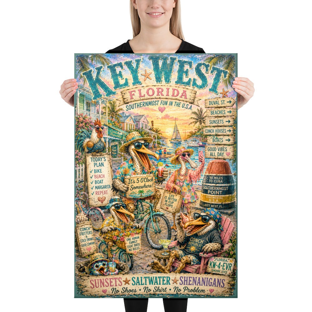 Key West Florida canvas, 24x36