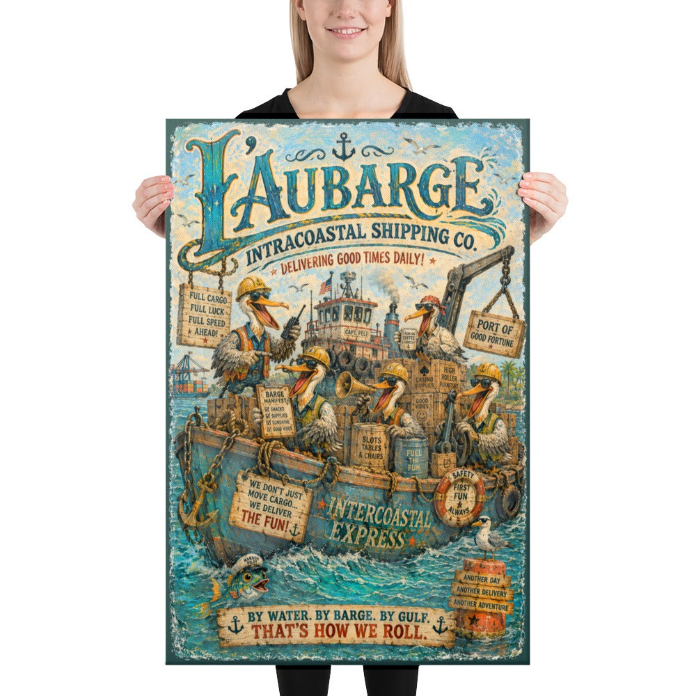 L'Aubarge Intracoastal Shipping Co. canvas, 24x36