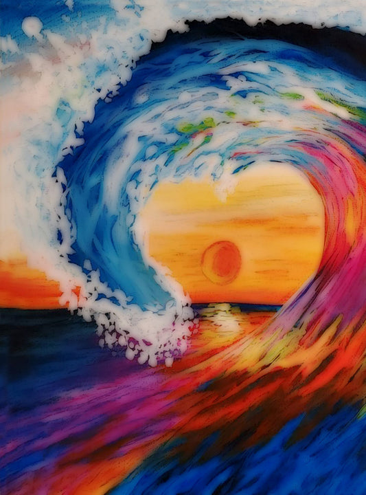 Makin Waves - 6.75" Top - The Glass Tattoo Sign Company