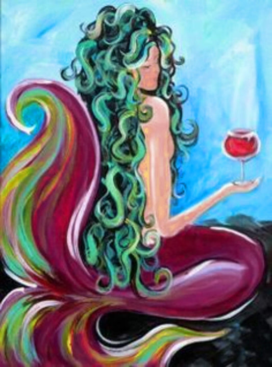Mermaid Splash - 6.75" Top - The Glass Tattoo Sign Company