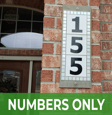  - Numbers Only Address Sign - The Glass Tattoo Sign Company