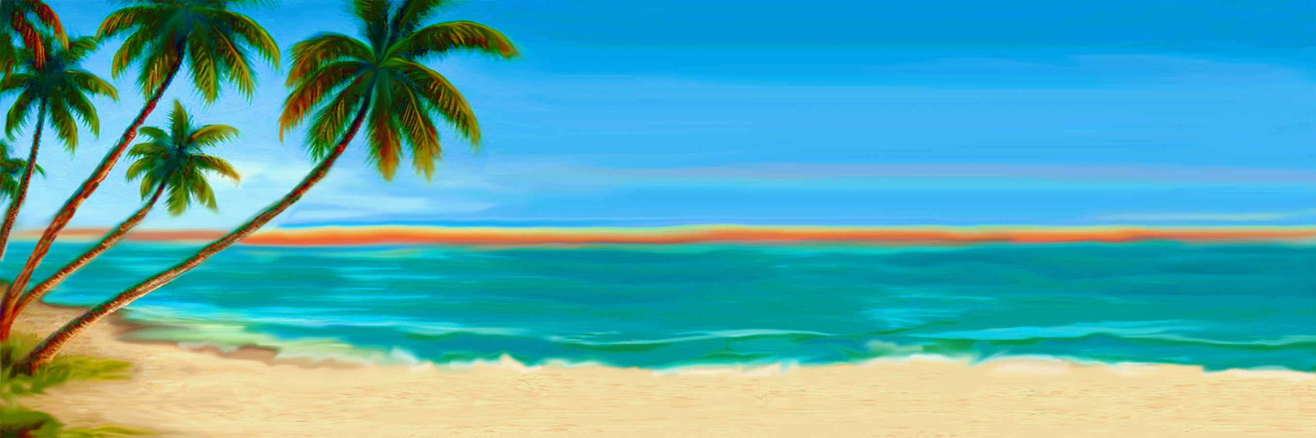 Ocean View with Palms