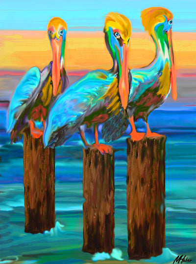 Pelicans Perch - 6.75 Top - The Glass Tattoo Sign Company