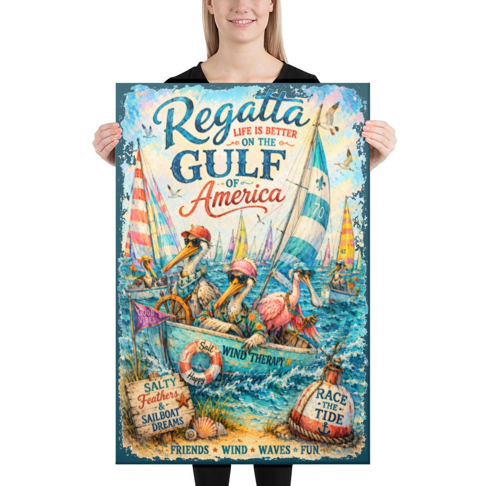 Regatta on the Gulf canvas, 24x36