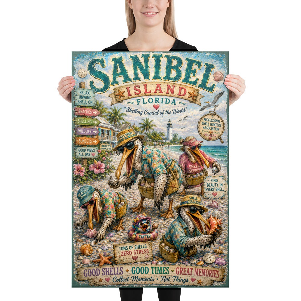 Sanibel Island Florida Canvas 24x36 held for scale