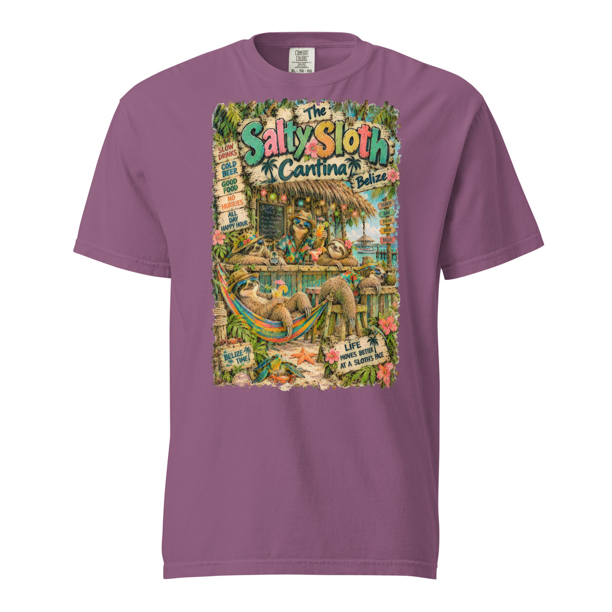 The Salty Sloth Cantina t-shirt, alternate view 4
