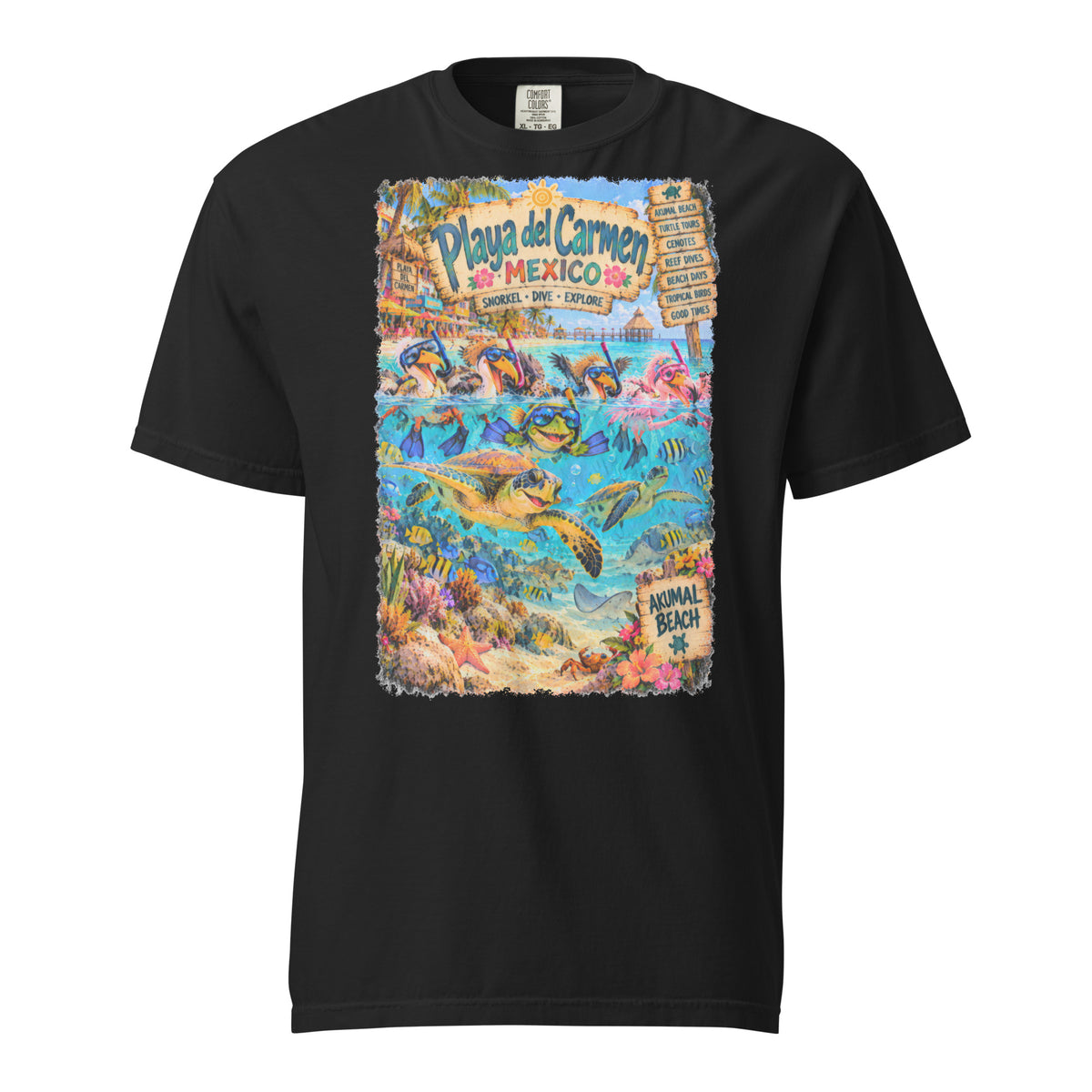 Playa del Carmen Mexico t-shirt, alternate view 1