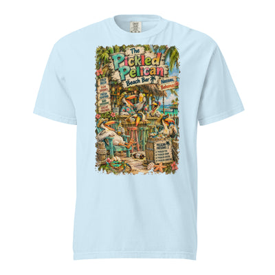 The Pickled Pelican Beach Bar t-shirt – original artwork by The Glass Tattoo Company