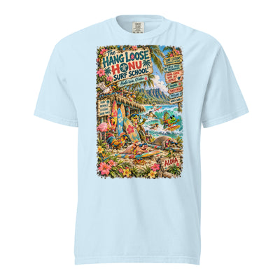 The Hang Loose Honu Surf School t-shirt – original artwork by The Glass Tattoo Company