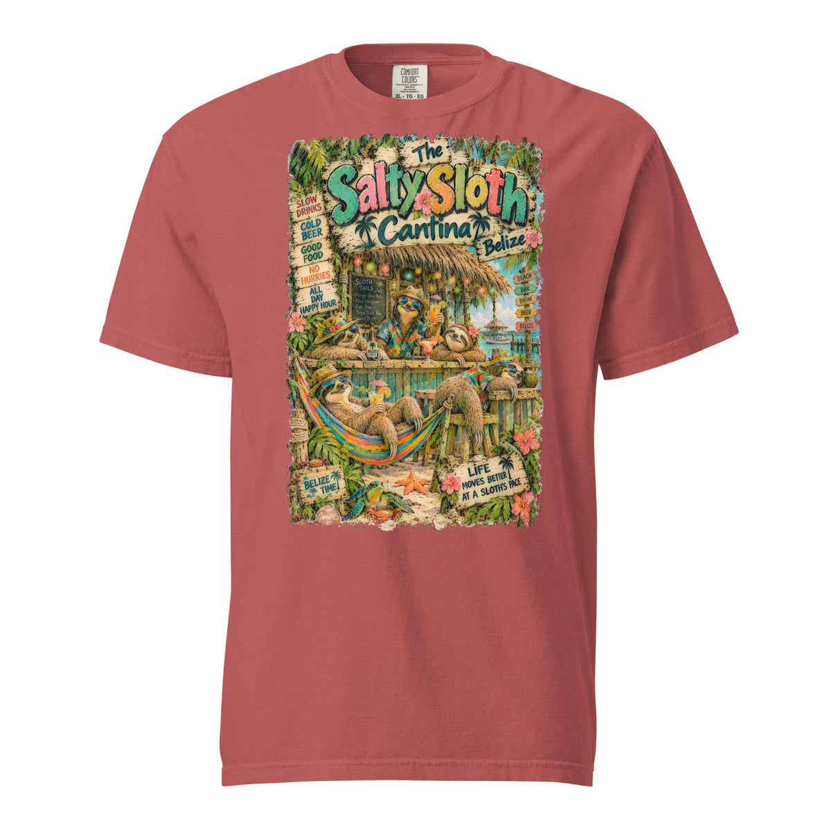 The Salty Sloth Cantina t-shirt, alternate view 5