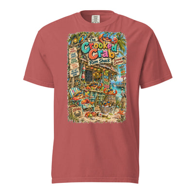 The Crooked Crab Rum Shack t-shirt – original artwork by The Glass Tattoo Company