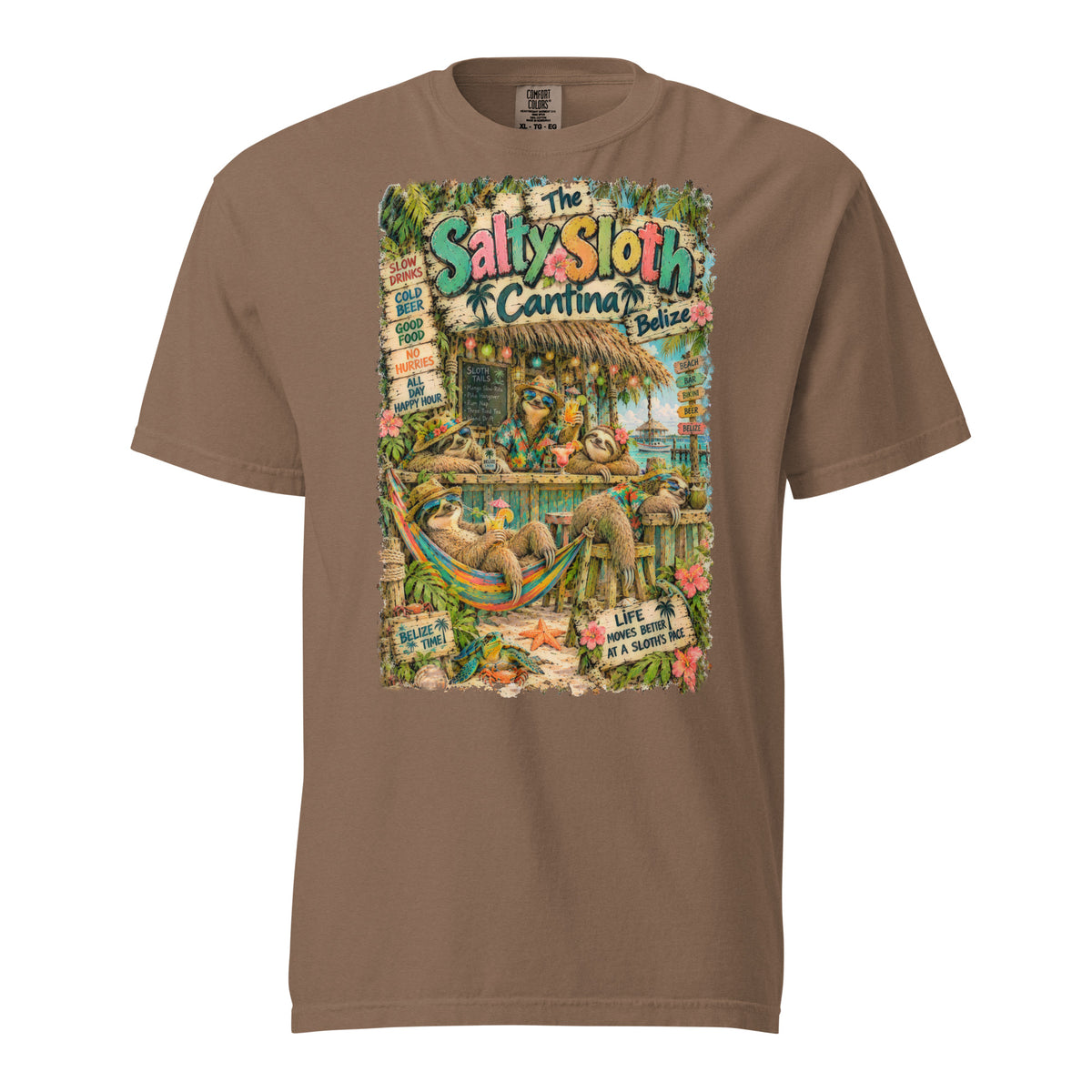 The Salty Sloth Cantina t-shirt, alternate view 6