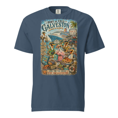 Port of Call: Galveston t-shirt – original artwork by The Glass Tattoo Company