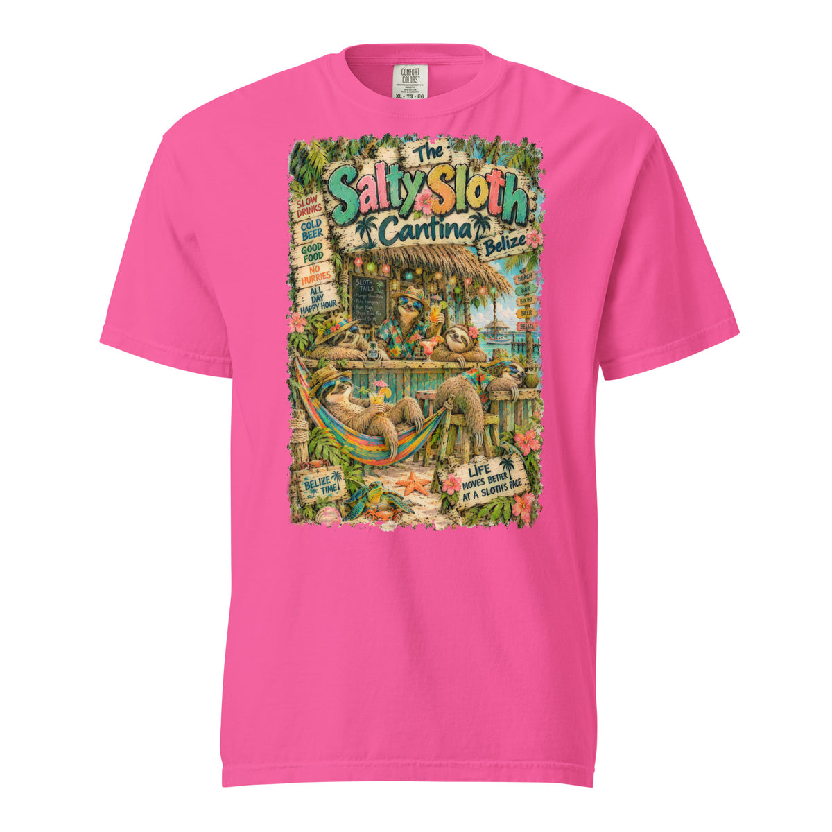 The Salty Sloth Cantina t-shirt, alternate view 7