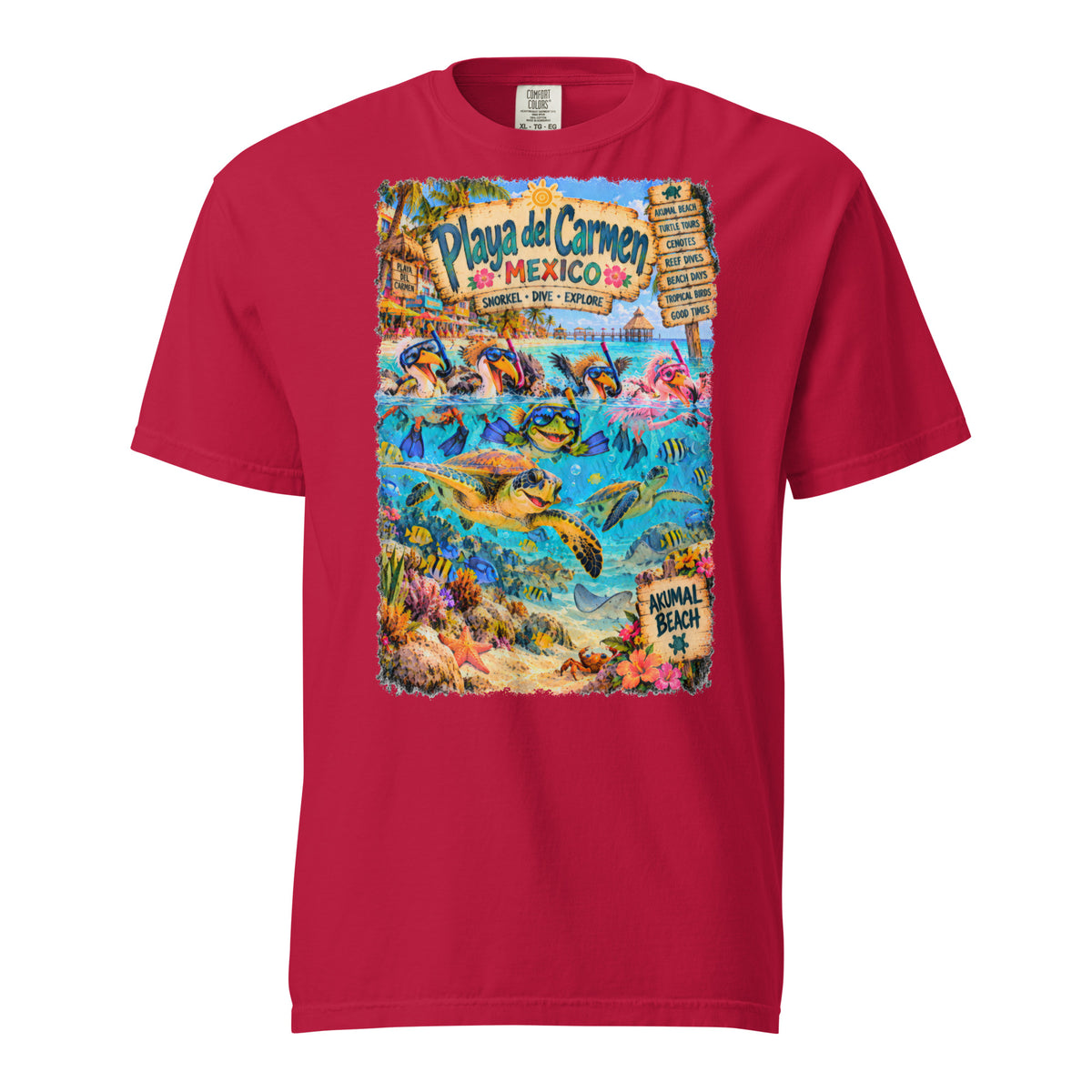 Playa del Carmen Mexico t-shirt, alternate view 2