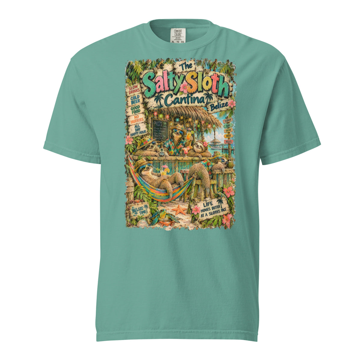 The Salty Sloth Cantina t-shirt, alternate view 8