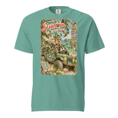 Tatter's Island Rovers Jeep Rentals & Tours t-shirt – original artwork by The Glass Tattoo Company