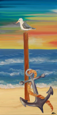 Anchored - 10" Top - The Glass Tattoo Sign Company