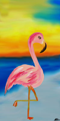 Flamingo Strut - 10" Top - The Glass Tattoo Sign Company