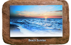 Pet Memorial - Beach Sunrise - The Glass Tattoo Sign Company