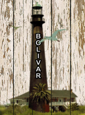Bolivar Lighthouse - 6.75" Top - The Glass Tattoo Sign Company