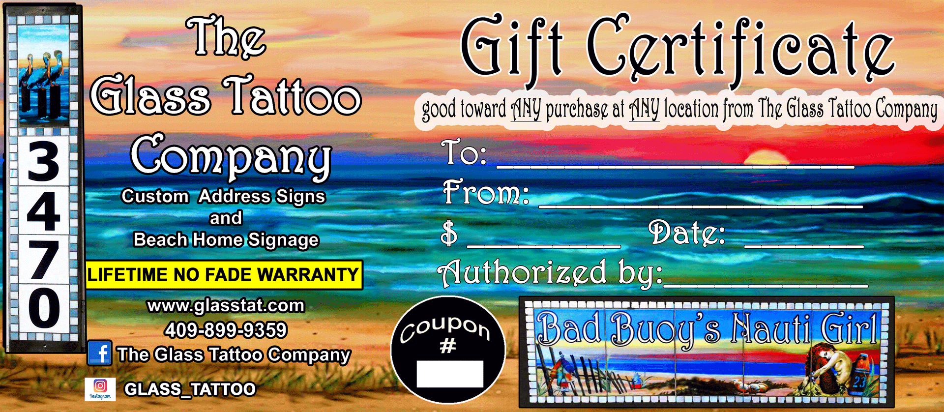 Gift Card - The Glass Tattoo Sign Company